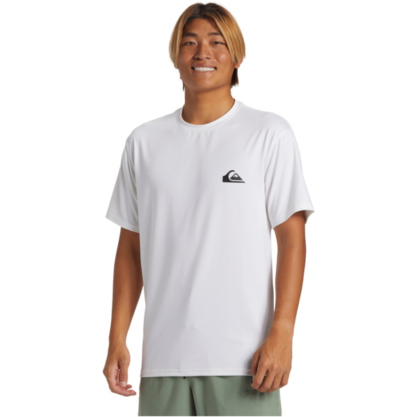 2026 Quiksilver Da Uomo Everyday Surf Short Sleeve UPF T-Shirt AQYWR03135 - White